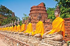 Wat Yai Chai mūku statujas